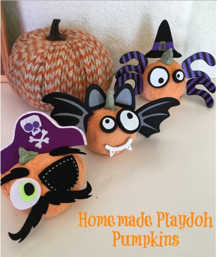Homemade Playdoh Pumpkins