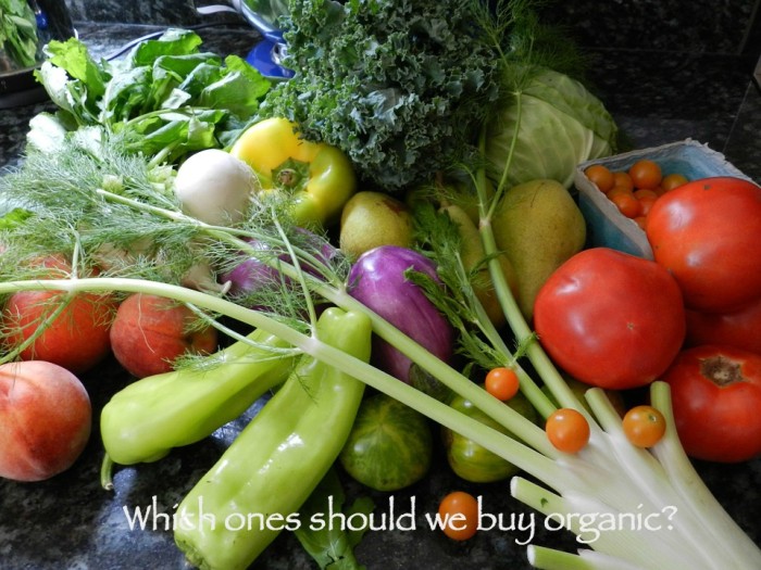 Which fruits and veggies should we buy organic because of higher pesticides?