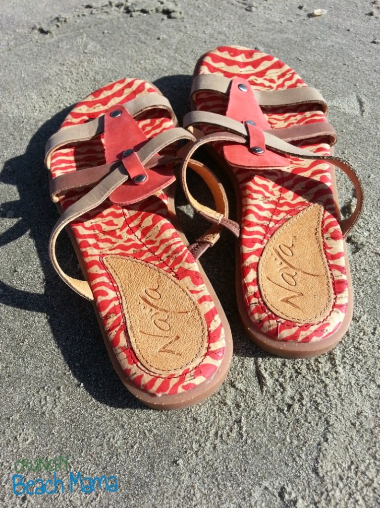 Naya Sandals at the beach
