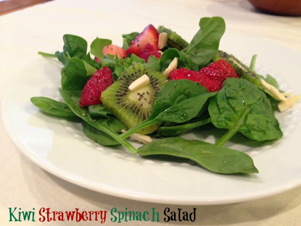 Kiwi Strawberry Spinach Salad