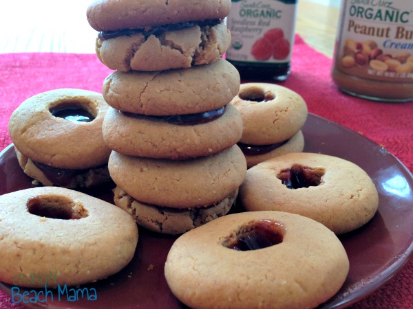 Peanut Butter and Jelly Sandwich Cookies Recipe made with organic ingredients and are gluten free.