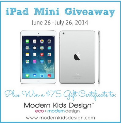 Modern Kids Design iPad Mini Giveaway Event