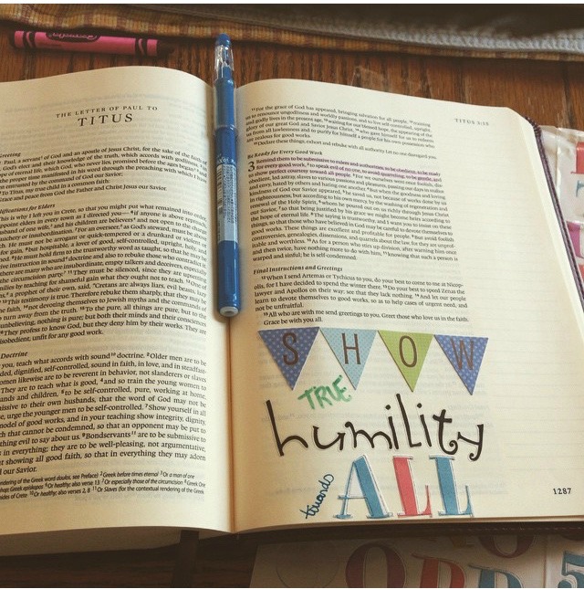 Journaling Bible Idea Humility