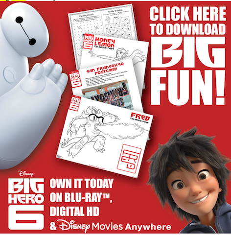 Disney’s Big Hero 6 Activities for Kids {Giveaway!}