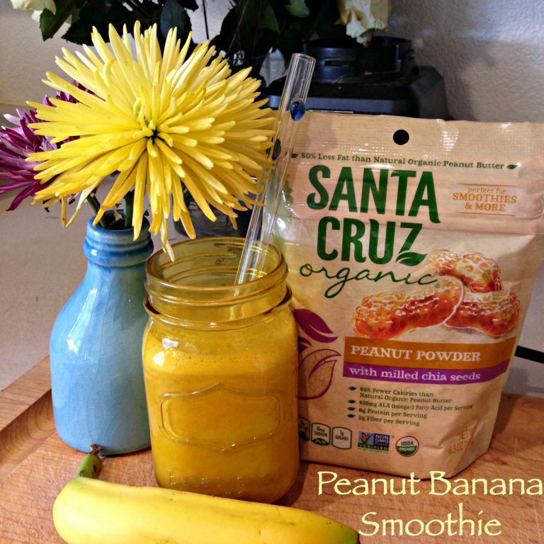 Peanut Banana Smoothie with Organic Peanut Powder