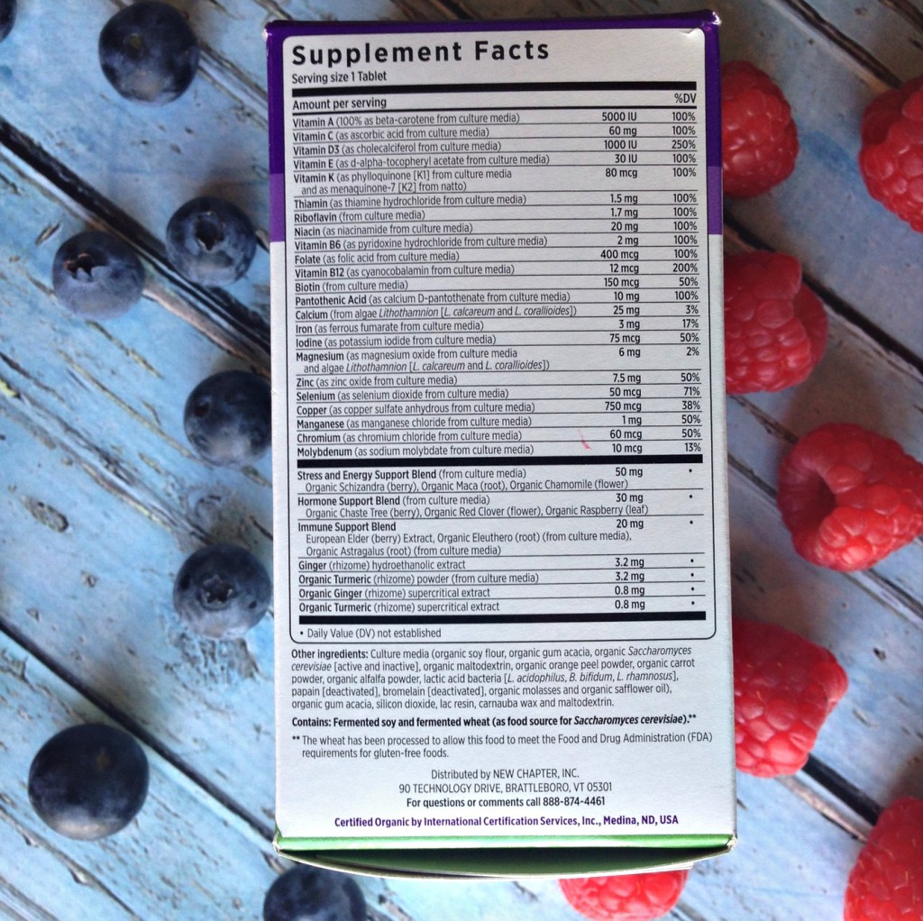 Eating Clean for 30 Days - New Chapter Vitamins Label