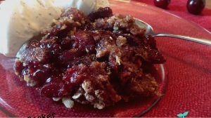 Gluten Free Cherry Cobbler with fresh cherries in the Slow Cooker