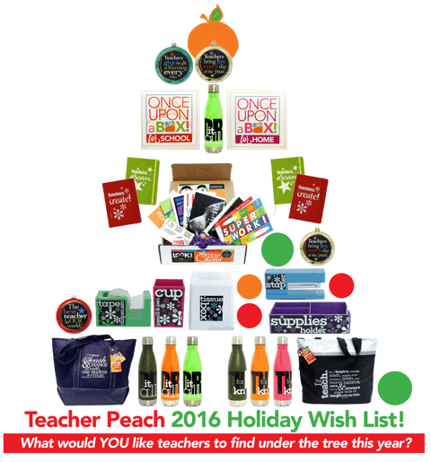 Teacher Peach Holiday Teacher Gift Guide