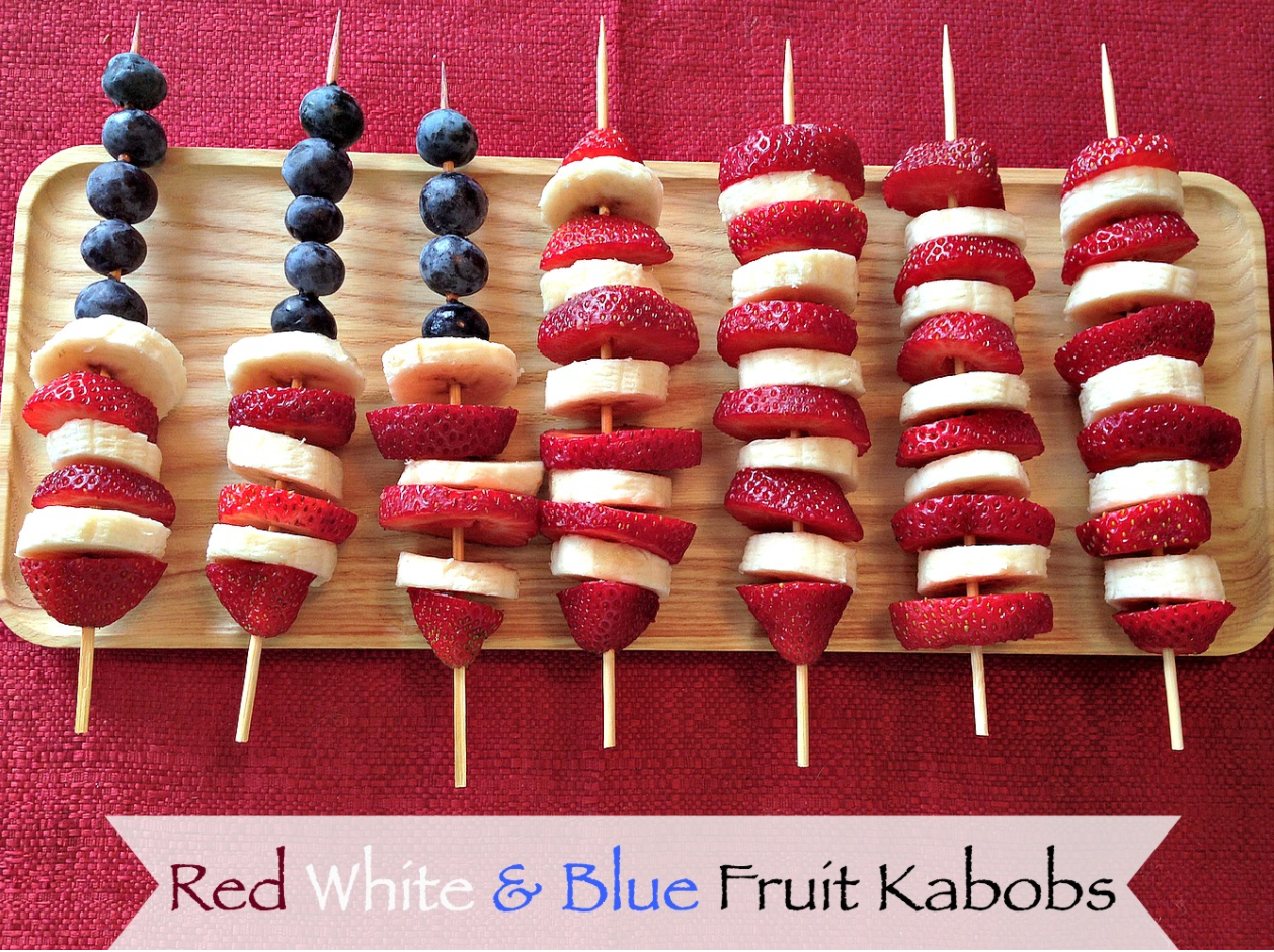 Red White Blue Fruit Kabobs